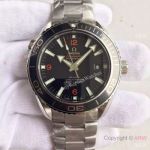 Swiss Replica Omega Seamaster Co-Axial Watch Black Ceramic Bezel Black Dial